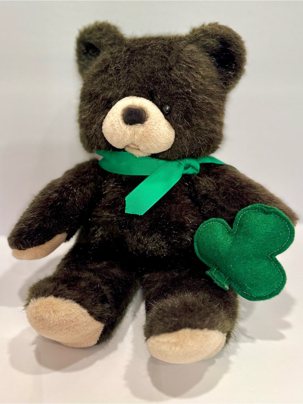 Vintage Teddy Bear Plush 1987 Applause 15in Irish Lucky St. Patrick's Day